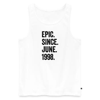 25 Years Old Epic Since June 1998 25th Birthday - Men's Premium Organic Tank Top - white - Front - Michal (187cm)