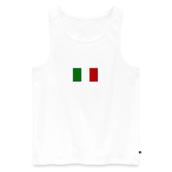 Flag Italy - Men's Premium Organic Tank Top - white - Front - Michal (187cm)