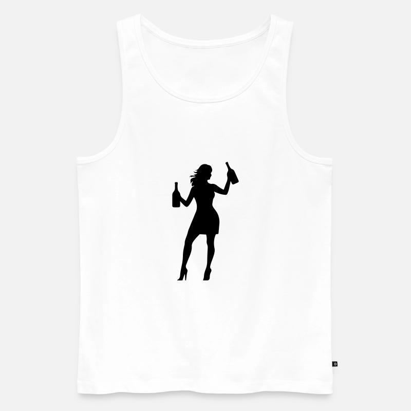 Frau Spass Icon - Männer Premium Bio Tank Top - Weiß