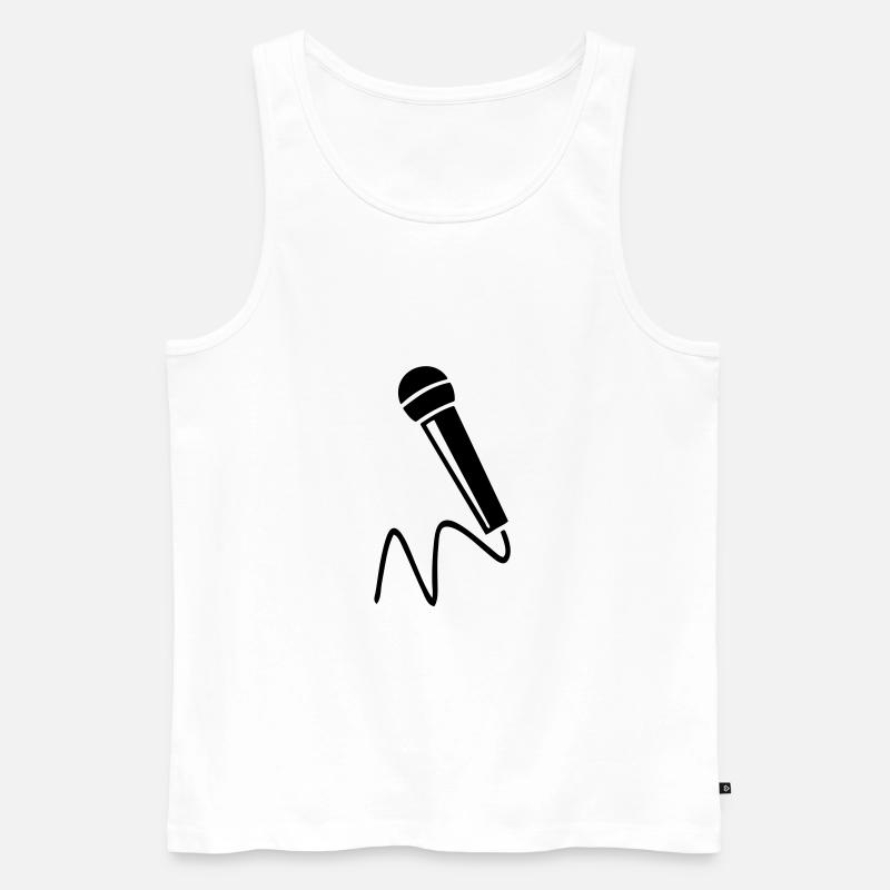 micro - Männer Premium Bio Tank Top - Weiß