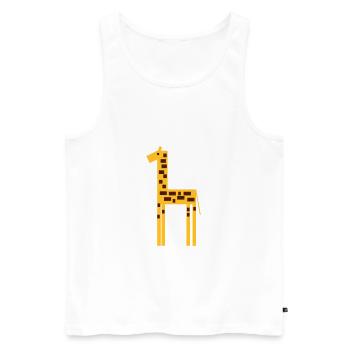 girafe 2 - Débardeur bio Premium Homme - blanc - Devant - Michal (187cm)