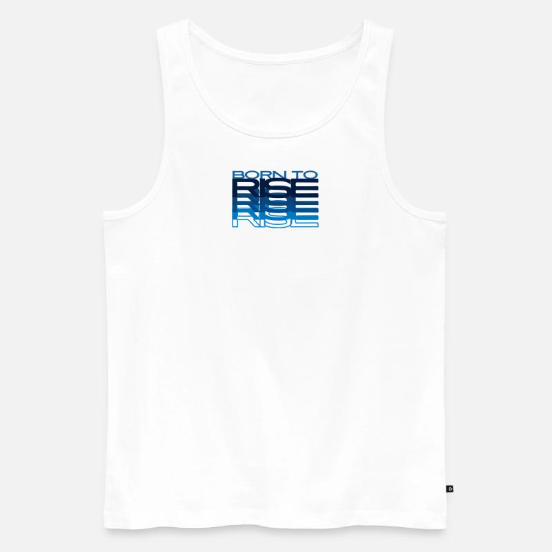Born to rise - Männer Premium Bio Tank Top - Weiß