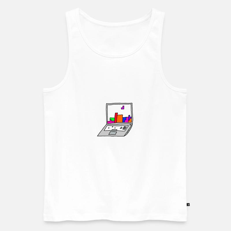 PC Laptop - Männer Premium Bio Tank Top - Weiß