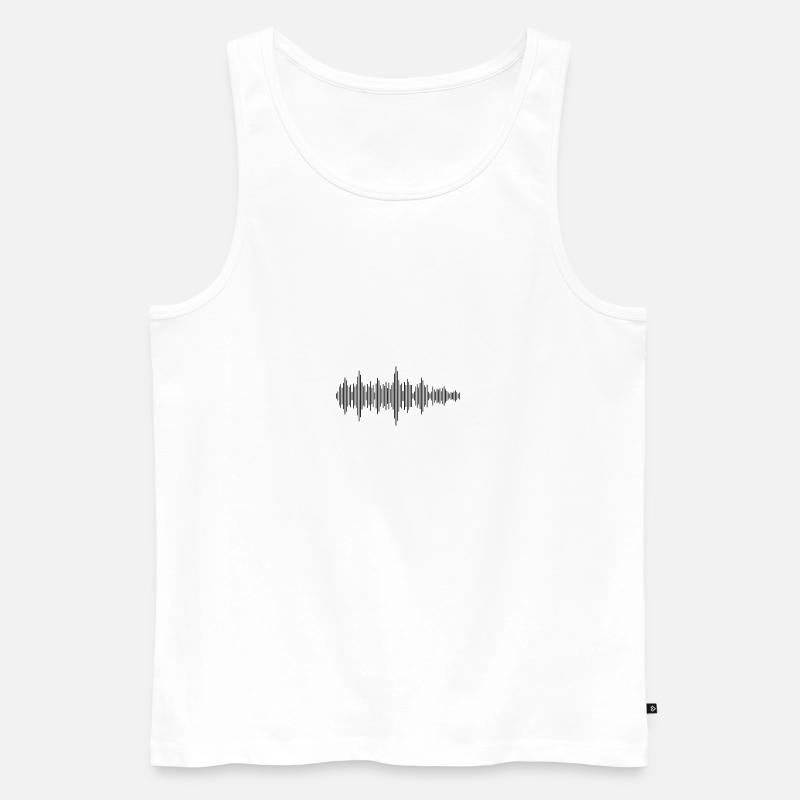 Soundfile - auf hell - Männer Premium Bio Tank Top - Weiß