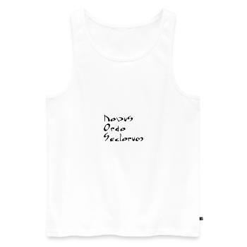 Novus Ordo Seclorum - Débardeur bio Premium Homme - blanc - Devant - Michal (187cm)