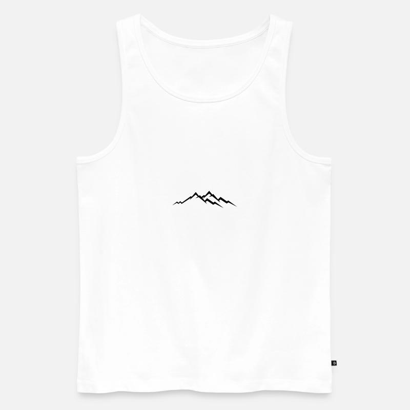 Zick Zack Berg ab. - Männer Premium Bio Tank Top - Weiß