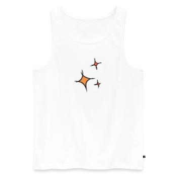 Asterisk. Three colorful stars, hand-drawn. - Men's Premium Organic Tank Top - white - Front - Michal (187cm)