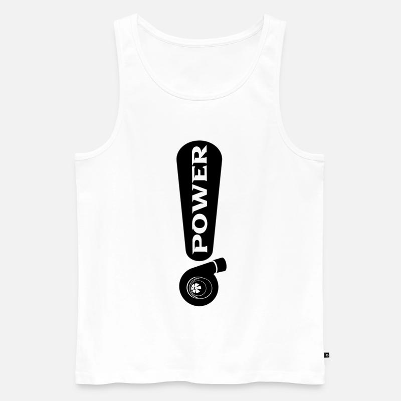 Turbo - Männer Premium Bio Tank Top - Weiß