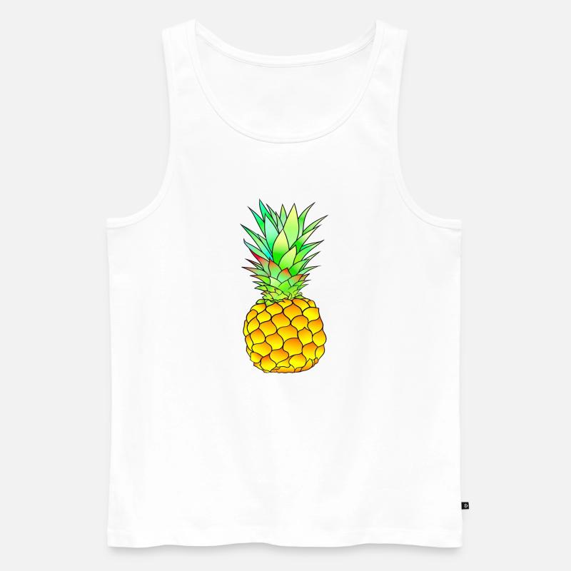 Ananas - Männer Premium Bio Tank Top - Weiß