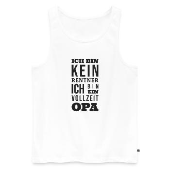 Rentner Vollzeit Opa - Männer Premium Bio Tank Top - Weiß - Vorne - Michal (187cm)