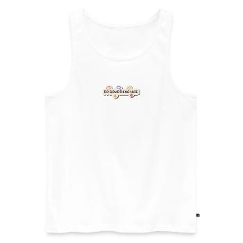 Faites quelque chose de gentil - Débardeur bio Premium Homme - blanc - Devant - AI Model Male 178 light (178cm)