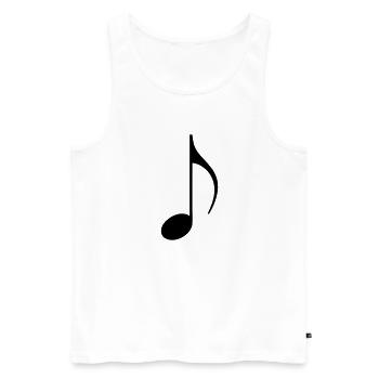 musique - Débardeur bio Premium Homme - blanc - Devant - AI Model Male 178 light (178cm)
