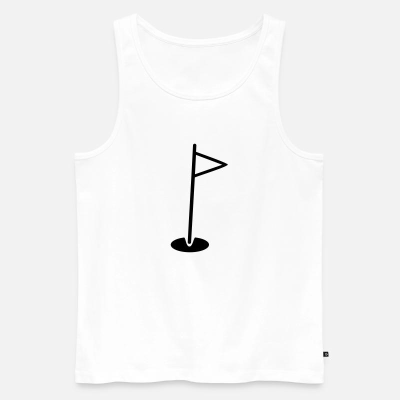 Golf - Männer Premium Bio Tank Top - Weiß