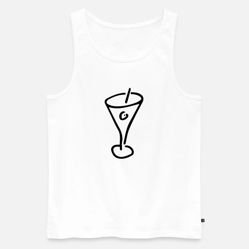 Cocktail,Bar,Nachtleben,Alkohol,Spaß,Getränk - Männer Premium Bio Tank Top - Weiß
