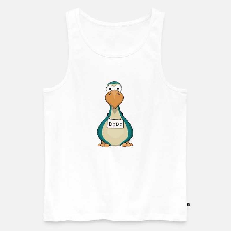 Dodo lustiger Vogel Geschenk - Männer Premium Bio Tank Top - Weiß