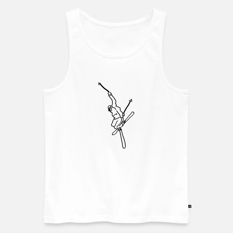 skiing - Männer Premium Bio Tank Top - Weiß