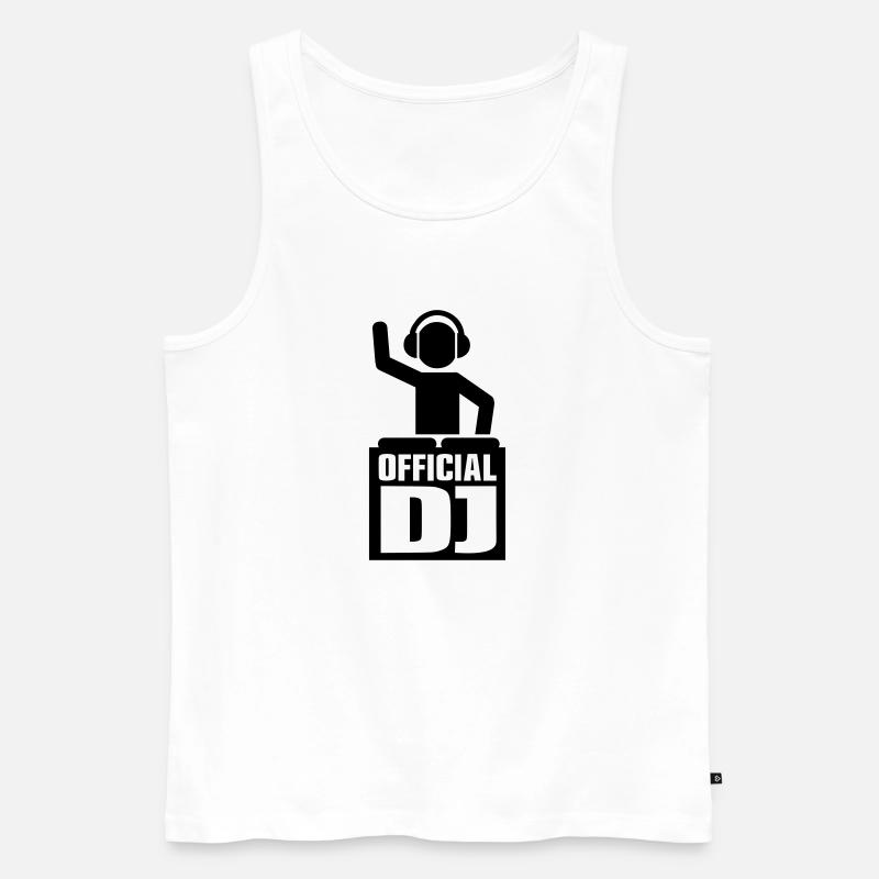 Official DJ - Männer Premium Bio Tank Top - Weiß