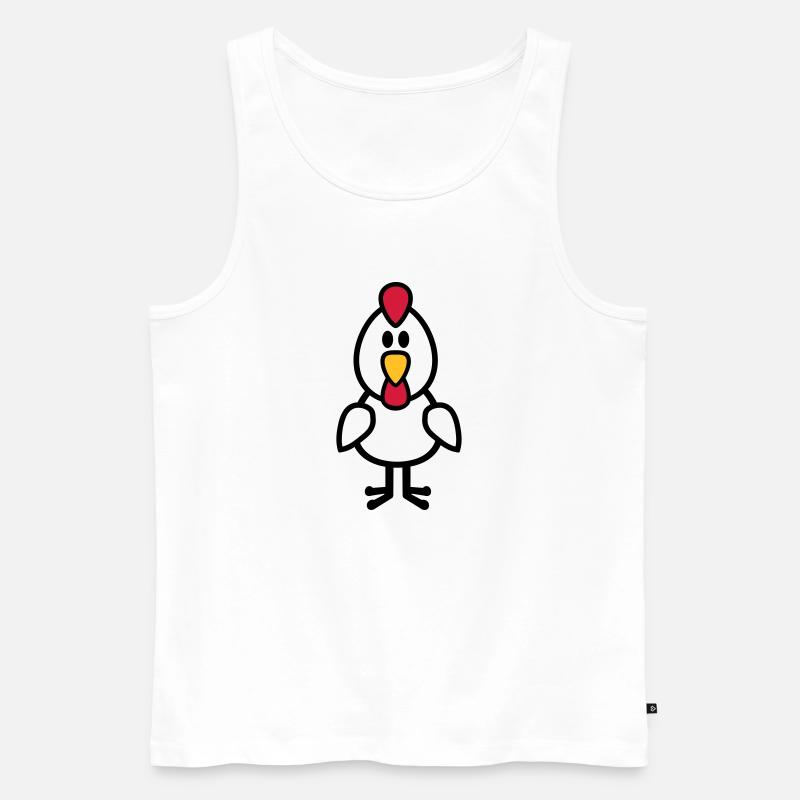 Huhn - Männer Premium Bio Tank Top - Weiß