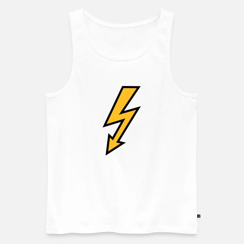 Blitz - Männer Premium Bio Tank Top - Weiß
