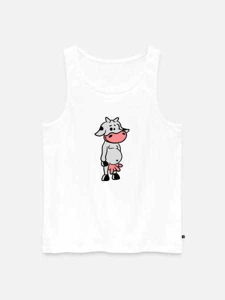 Petite vache douce mignonne - Débardeur bio Premium Homme - blanc