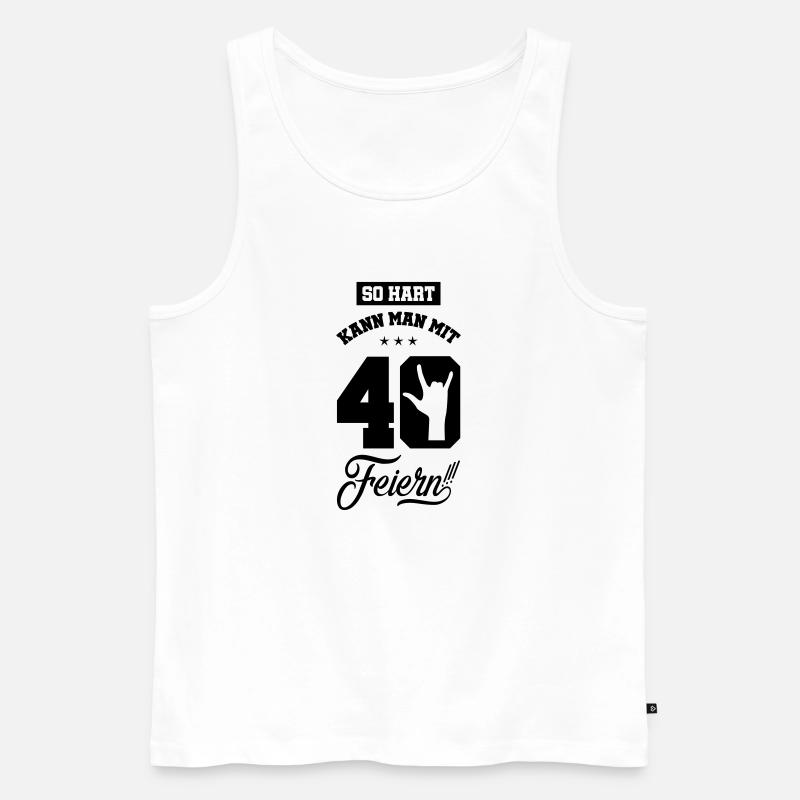 40 hart feiern - Männer Premium Bio Tank Top - Weiß