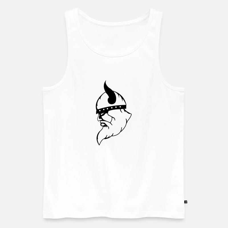 wikinger_001 - Männer Premium Bio Tank Top - Weiß