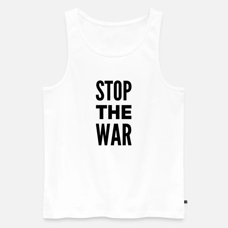 Stop The War - Männer Premium Bio Tank Top - Weiß