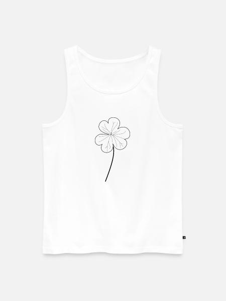 Kleeblatt - Männer Premium Bio Tank Top - Weiß