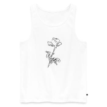 Rose - Débardeur bio Premium Homme - blanc - Devant - Michal (187cm)