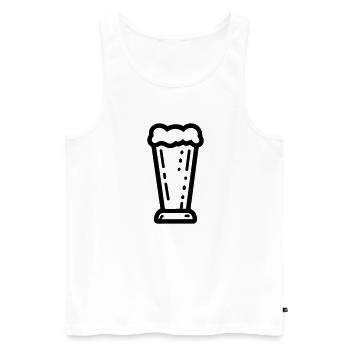 Bière - Débardeur bio Premium Homme - blanc - Devant - Michal (187cm)