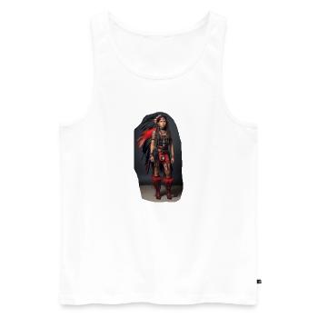 Indianer Mädchen - Männer Premium Bio Tank Top - Weiß - Vorne - Michal (187cm)