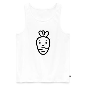Karotte - Männer Premium Bio Tank Top - Weiß - Vorne - AI Model Male 178 light (178cm)