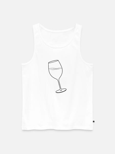 Weinglas - Männer Premium Bio Tank Top - Weiß