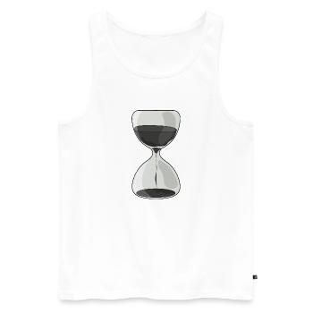 Sanduhr - Männer Premium Bio Tank Top - Weiß - Vorne - Michal (187cm)