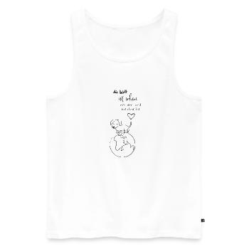 schöne Welt - Männer Premium Bio Tank Top - Weiß - Vorne - AI Model Male 178 light (178cm)