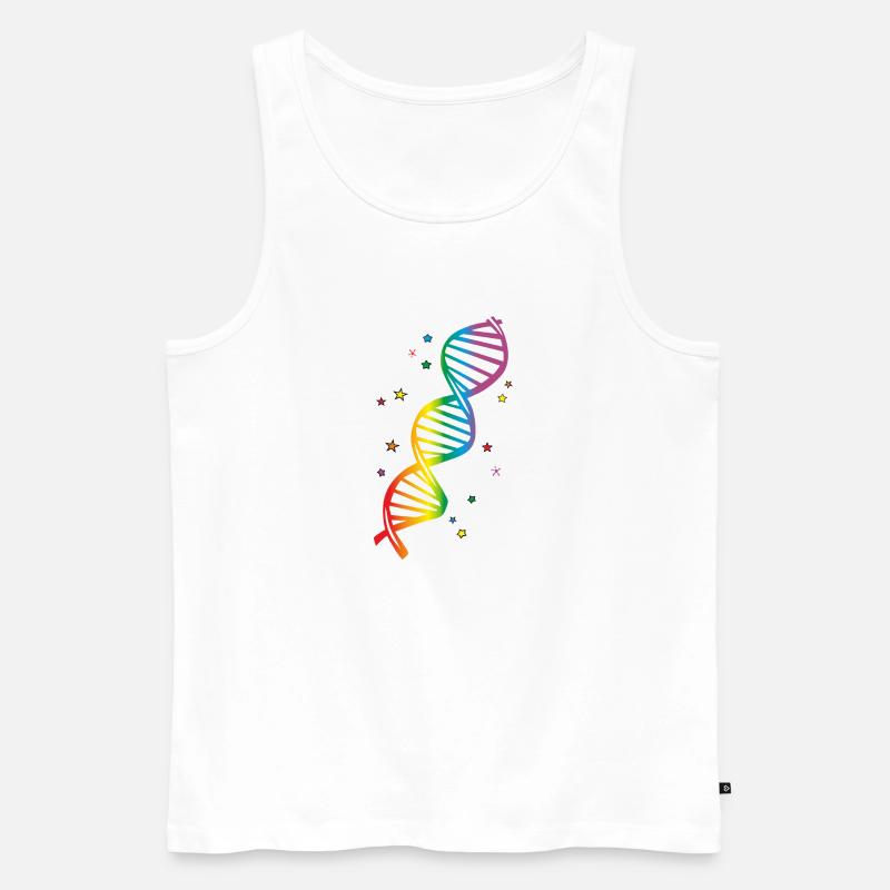 Fabulous LGBT Regenbogen DNA - Männer Premium Bio Tank Top - Weiß