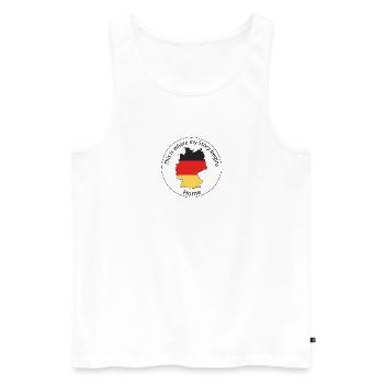 This is where my story begins - Deutschland - Männer Premium Bio Tank Top - Weiß - Vorne - Michal (187cm)