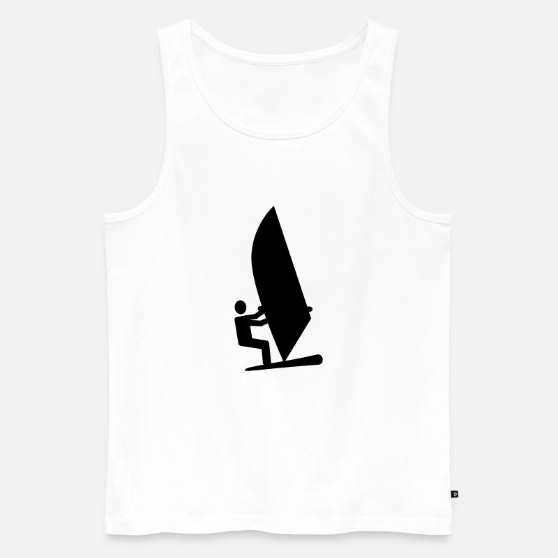 Windsurfen - Männer Premium Bio Tank Top - Weiß
