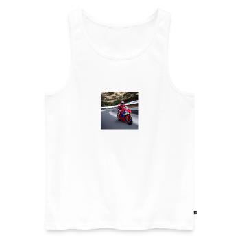 Superbike 01 - Men's Premium Organic Tank Top - white - Front - AI Model Male 178 light (178cm)