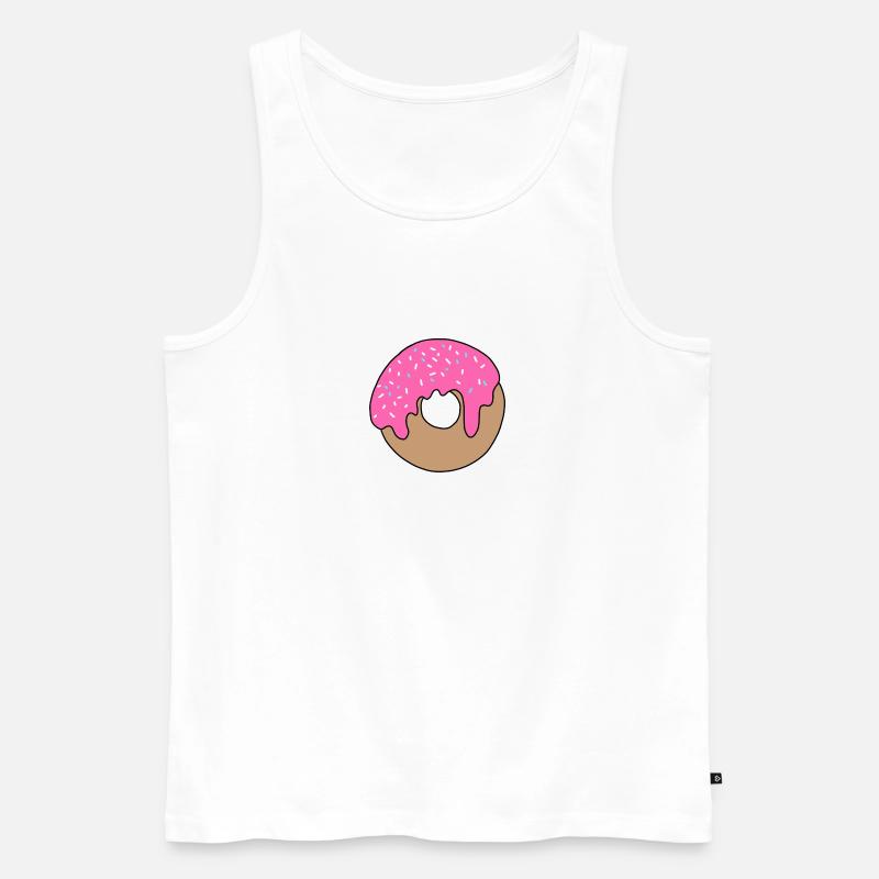 Pinker Donut - Männer Premium Bio Tank Top - Weiß