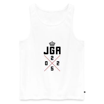 Jga 2025 Junggesellenabschied - Männer Premium Bio Tank Top - Weiß - Vorne - AI Model Male 178 light (178cm)