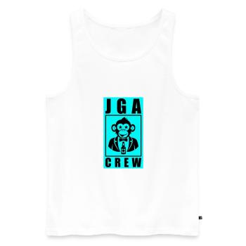 JGA Crew Junggesellenabschied Affe - Männer Premium Bio Tank Top - Weiß - Vorne - Michal (187cm)