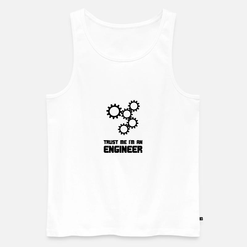 Zahnrad Engineer - Männer Premium Bio Tank Top - Weiß