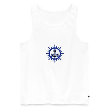 Frieden der Seefahrt / peace at sea (2c) - Men's Premium Organic Tank Top - white - Front - Michal (187cm)