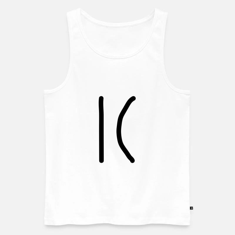 Die Gerade und die Krumme - Männer Premium Bio Tank Top - Weiß