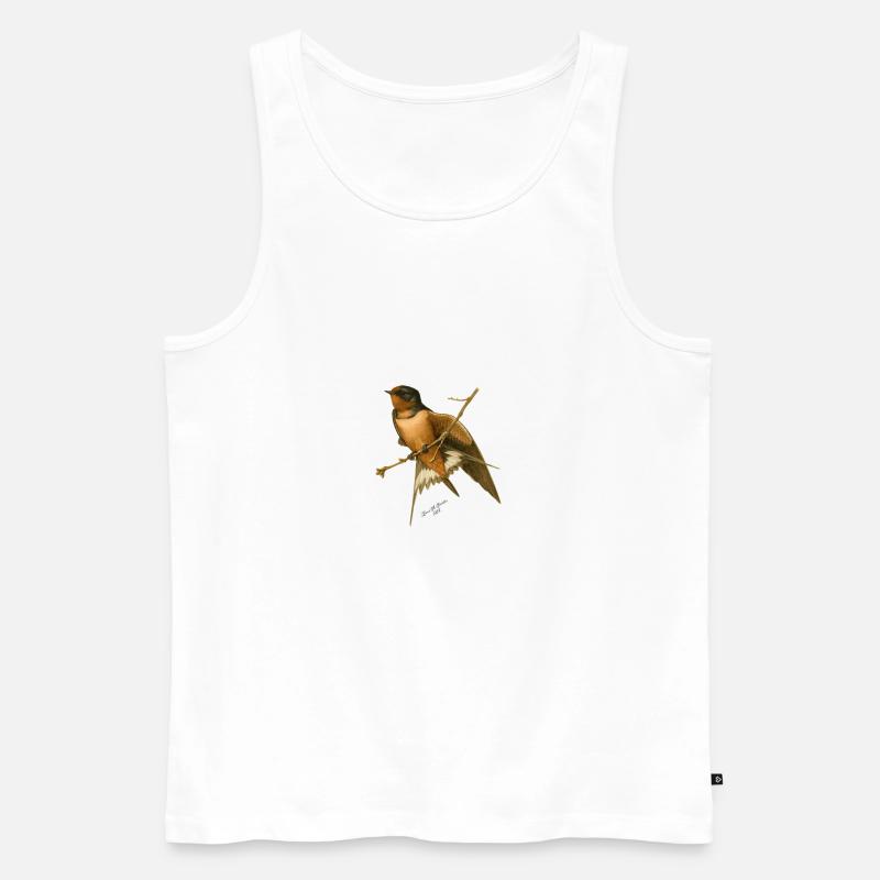 Rauchschwalbe - Rauchschwalbenschwalbenvogel - Männer Premium Bio Tank Top - Weiß
