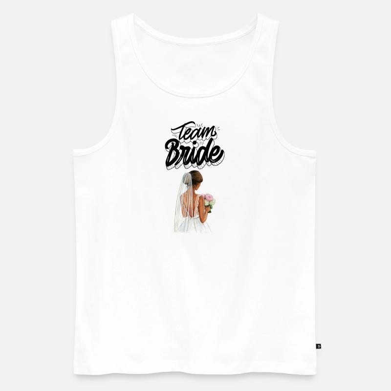 Team Bride mit der Braut - Männer Premium Bio Tank Top - Weiß