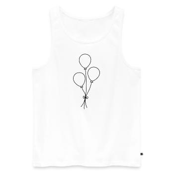 Balloons - Men's Premium Organic Tank Top - white - Front - Michal (187cm)