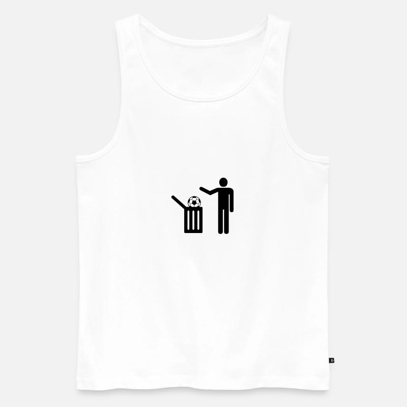 Fußball Müll - Männer Premium Bio Tank Top - Weiß