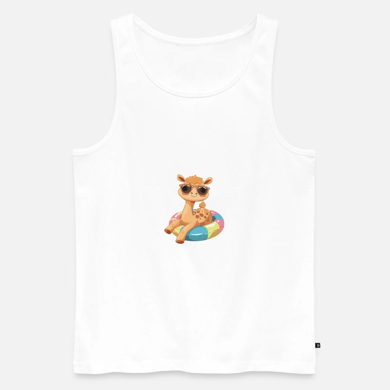 Kamel Comic Cool - Männer Premium Bio Tank Top - Weiß